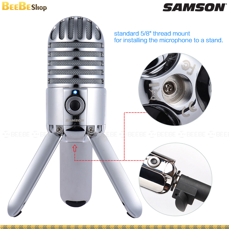 Samson Meteor Mic USB Studio Microphone (Cardioid), Chrome