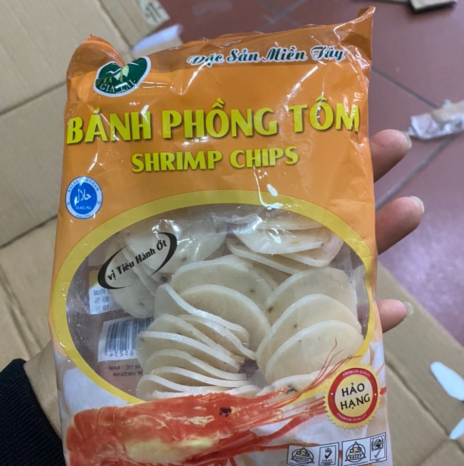 Gói 200G Bánh Phồng Tôm Shrimp chips Hảng Hạng