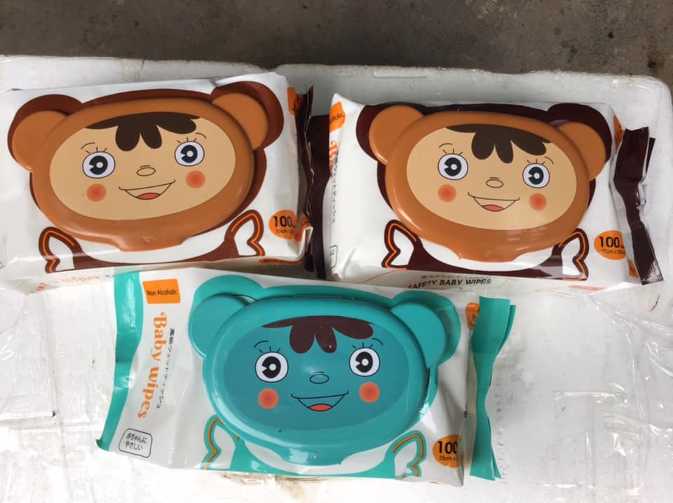 Combo 10 bịch khăn ướt Baby wipes 100 tờ
