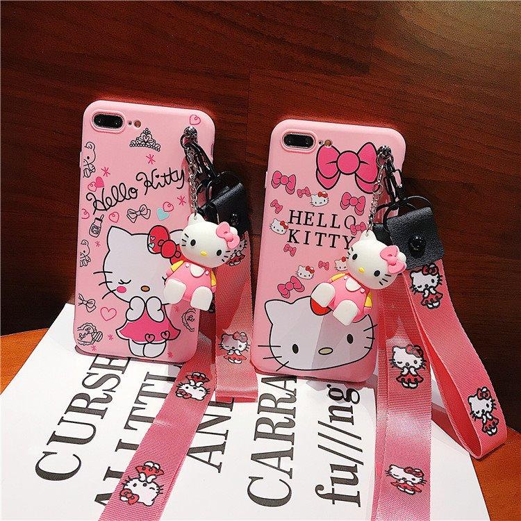 ỐP LƯNG IPHONE HÌNH HELLO KITY ( Tặng giá đỡ Kèm Dây Đeo ) 6/6s/6plus/7/8s /7plus/8plus/X/Xs/XsMax