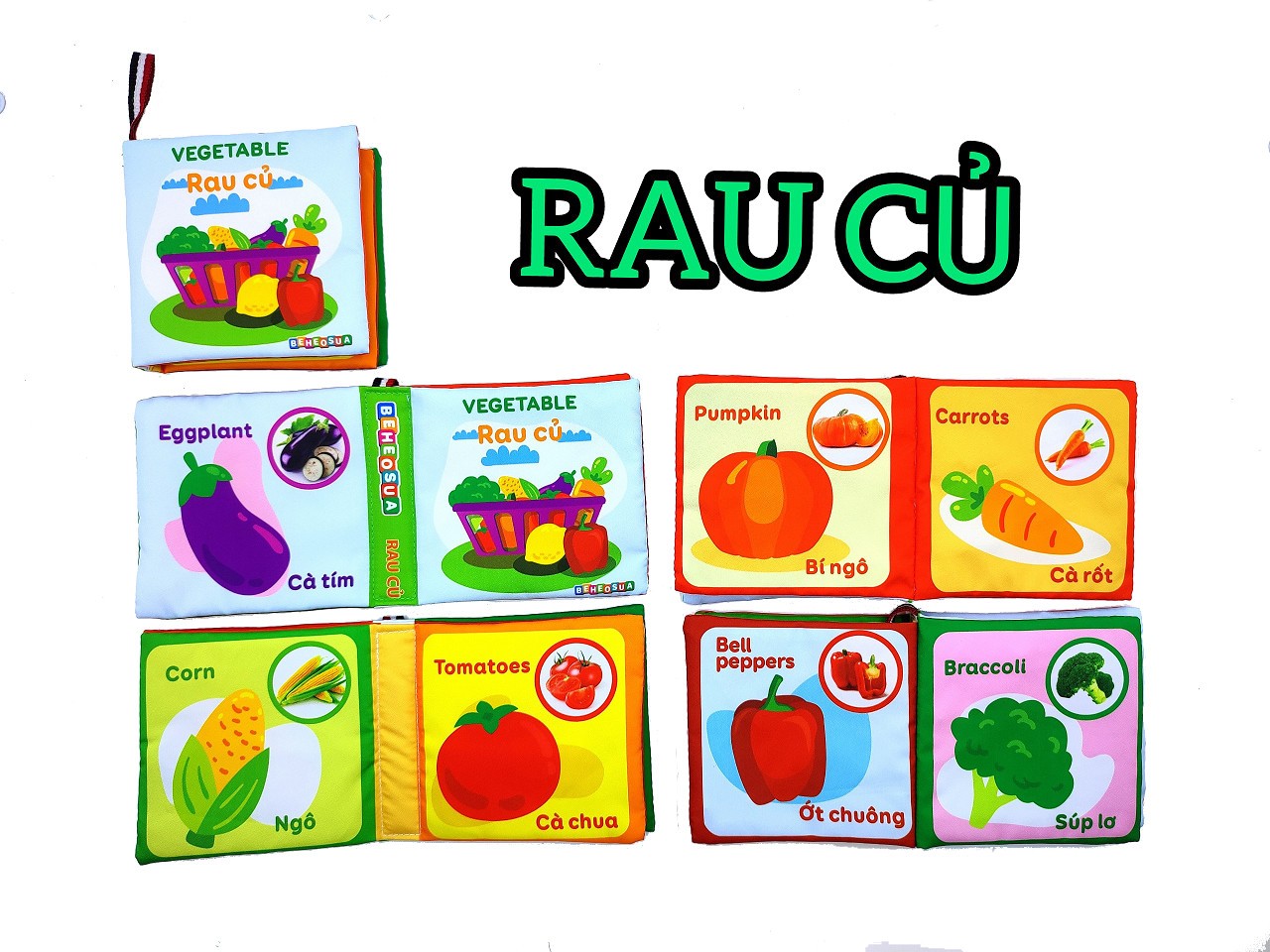 Sách vải THẾ GIỚI XUNG QUANH cho bé từ 0-12 tháng tuổi