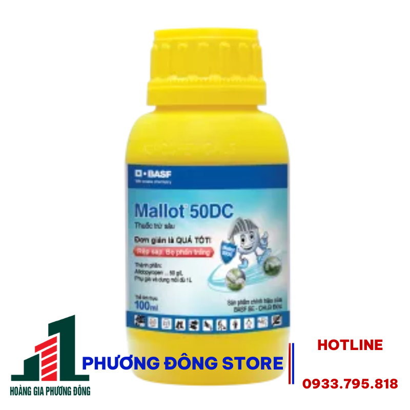 Sản phẩm loại bỏ sâu mallot 50dc - chai 100ml, chai 250ml