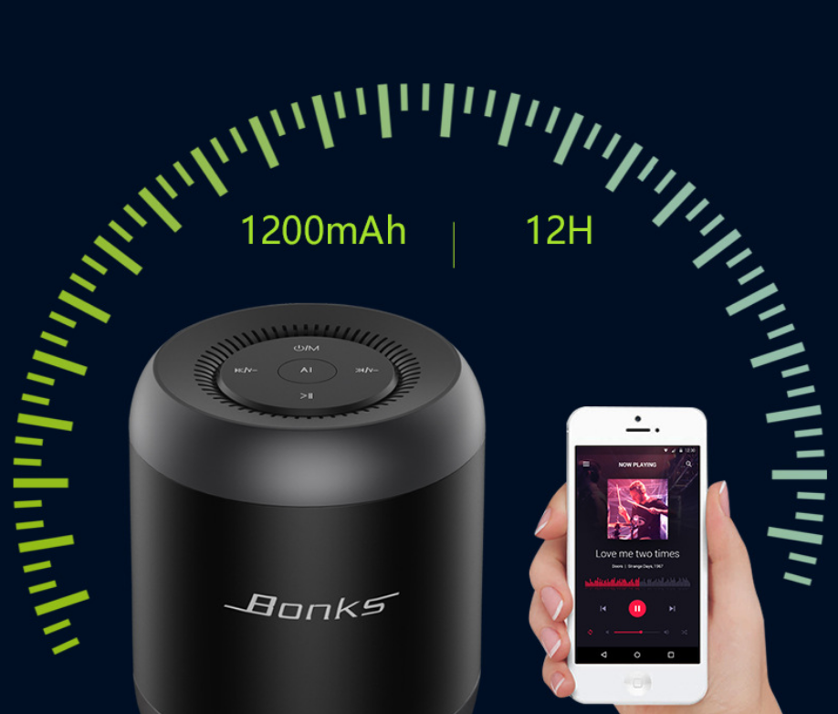 Loa Siêu BASS, Loa Bluetooth 5.0 Q33, Âm thanh HiFi thiết kế nhỏ gọn - Có hỗ trợ thẻ nhớ 32Gb