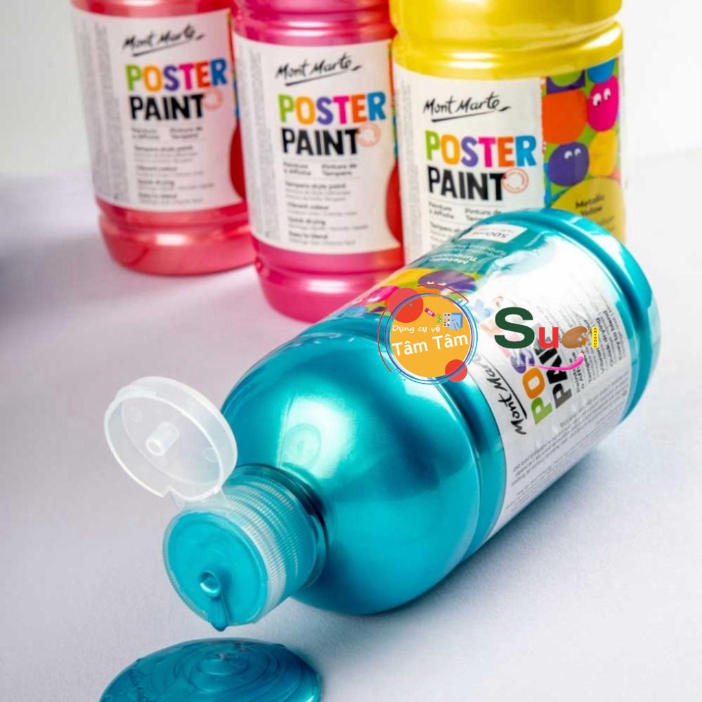 [ TÂM TÂM ] Màu Poster Paint Mont Marte 500ml ( Metallic Poster , Fluoro Poster )