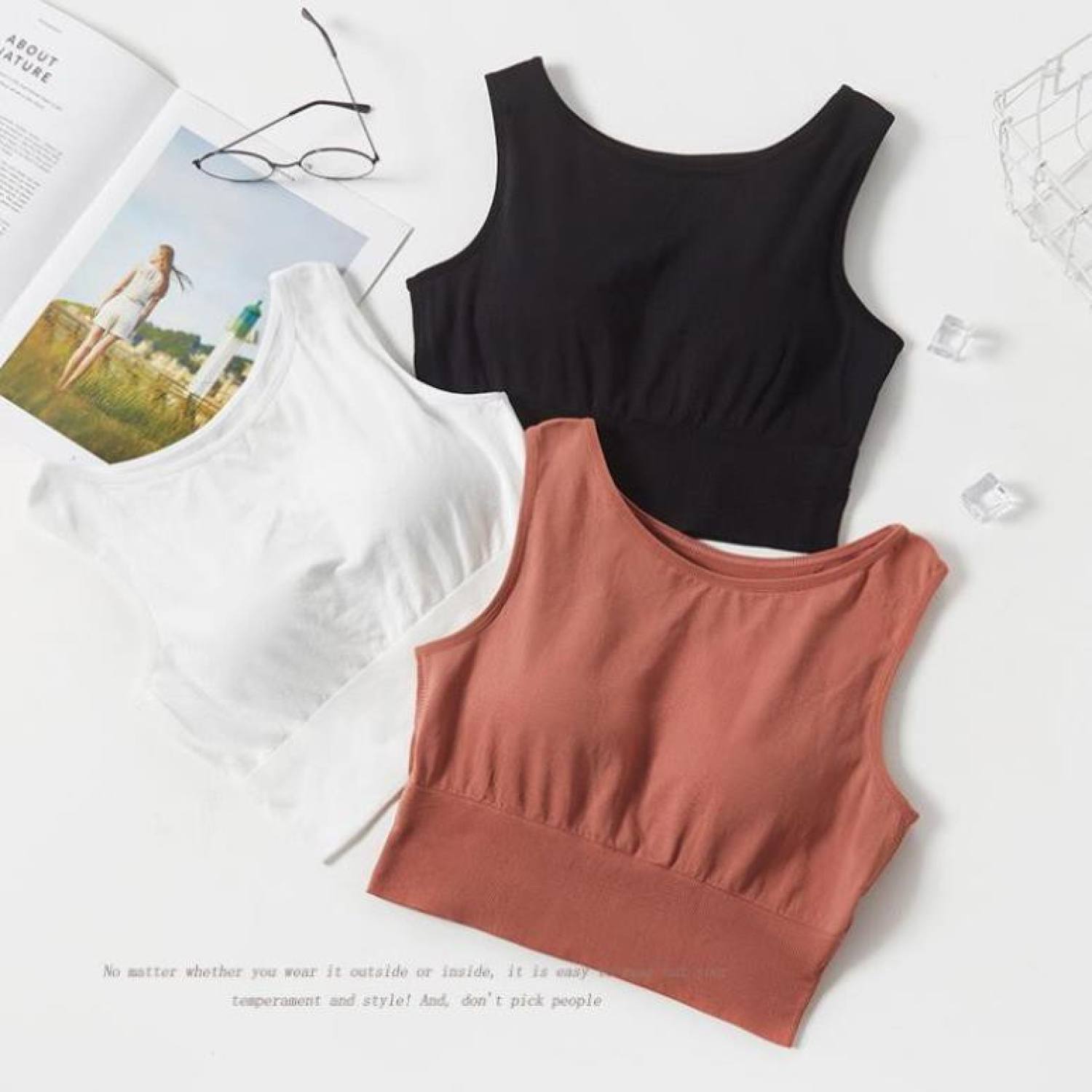 Áo bra croptop kiểu dáng thể thao năng động