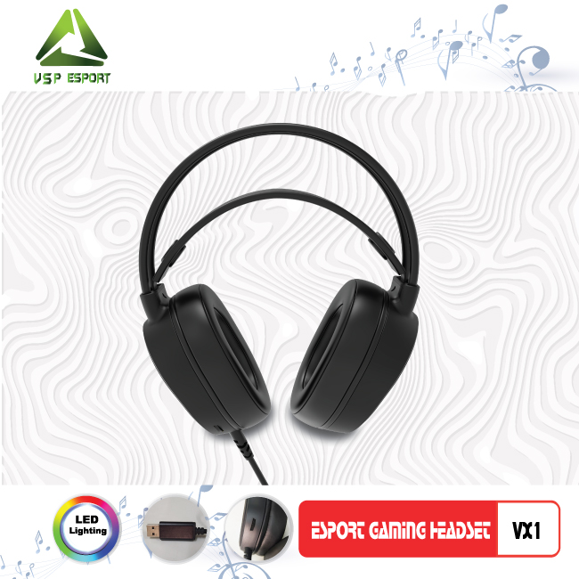 HEAPHONE ESPORT GAMING VX1 7.1 ( 1 CỔNG USB ) Chính Hãng [ BH 12 THÁNG ]
