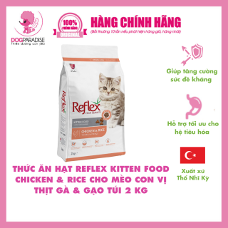 Thức ăn hạt Reflex Kitten Food Chicken & Rice cho mèo con vị thịt gà & gạo túi 2 kg thumbnail