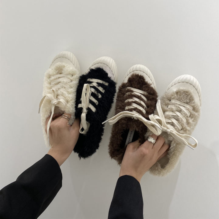 sneaker fluffy slippers