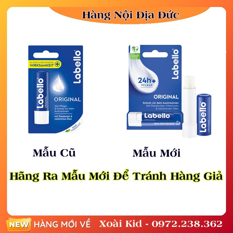 Son dưỡng môi căng mọng, mềm mịn Labello Đức [Hàng nội địa Đức Đủ Bill]