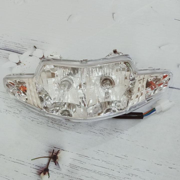 Đầu đèn pha xe WAVE 2 bóng tròn cực sáng