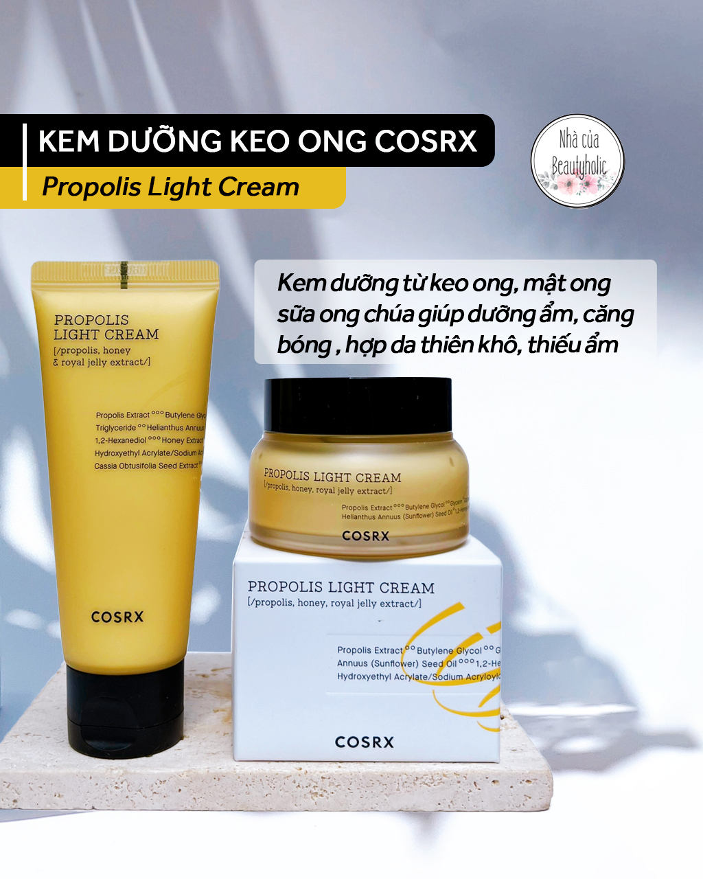 Kem dưỡng cosrx propolis light cream