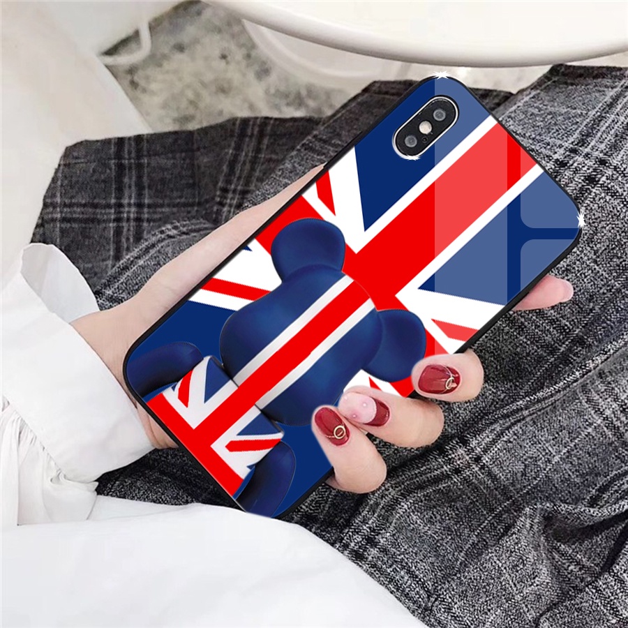 Ốp lưng iphone Bear Brick Kính tráng gương Xsmax/X/8plus/8/7Plus/7/6/6splus