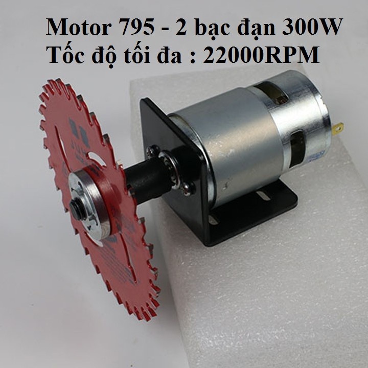 [HCM]Motor 795 2 bạc đạn 300W 12V - 24V