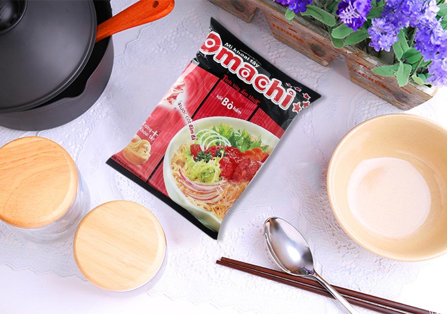 Mì Omachi Xốt Bò Hầm 80G (Thùng 30 Gói)