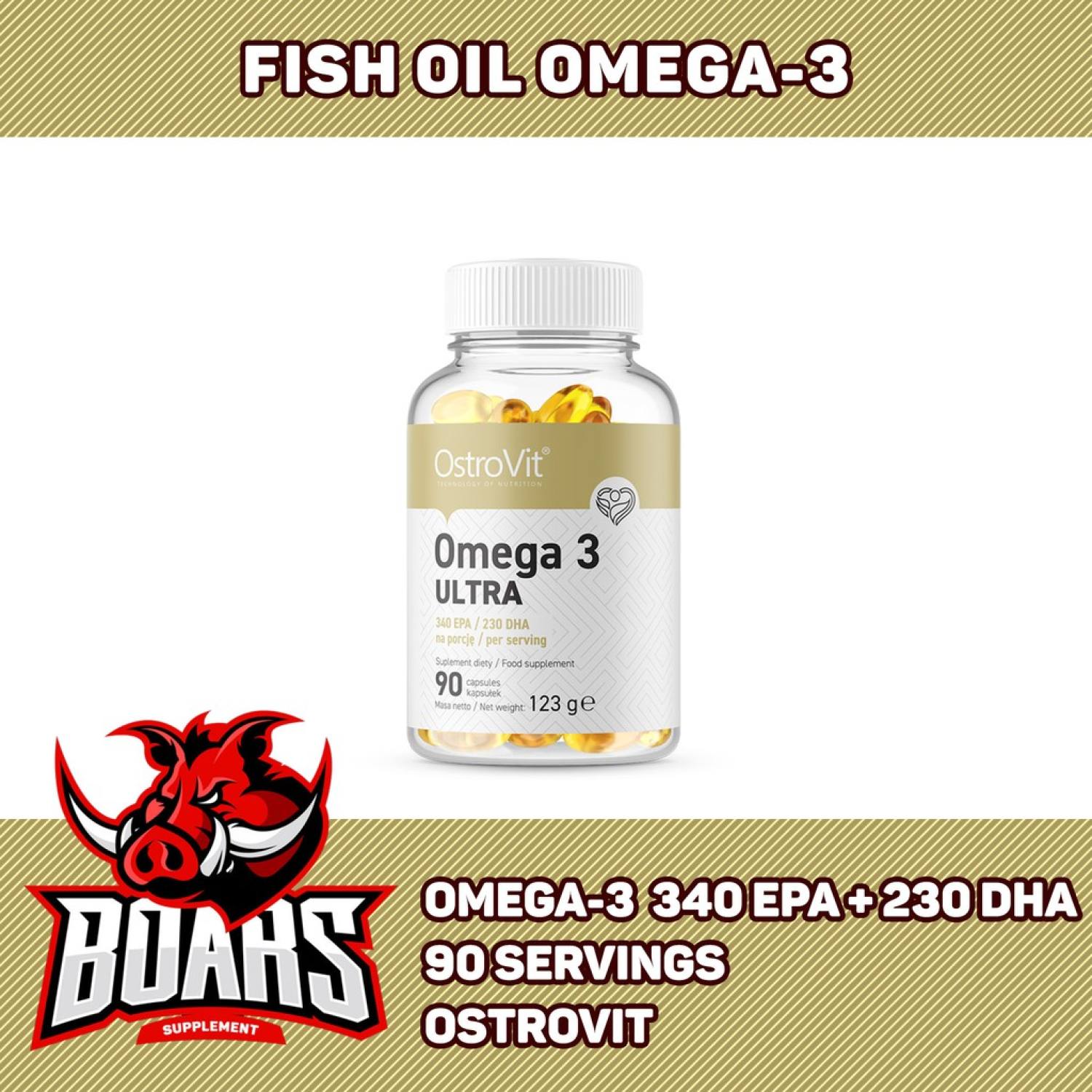 Viên Dầu Cá Cô Đặc Ostrovit Omega 3 Ultra (90 viên)