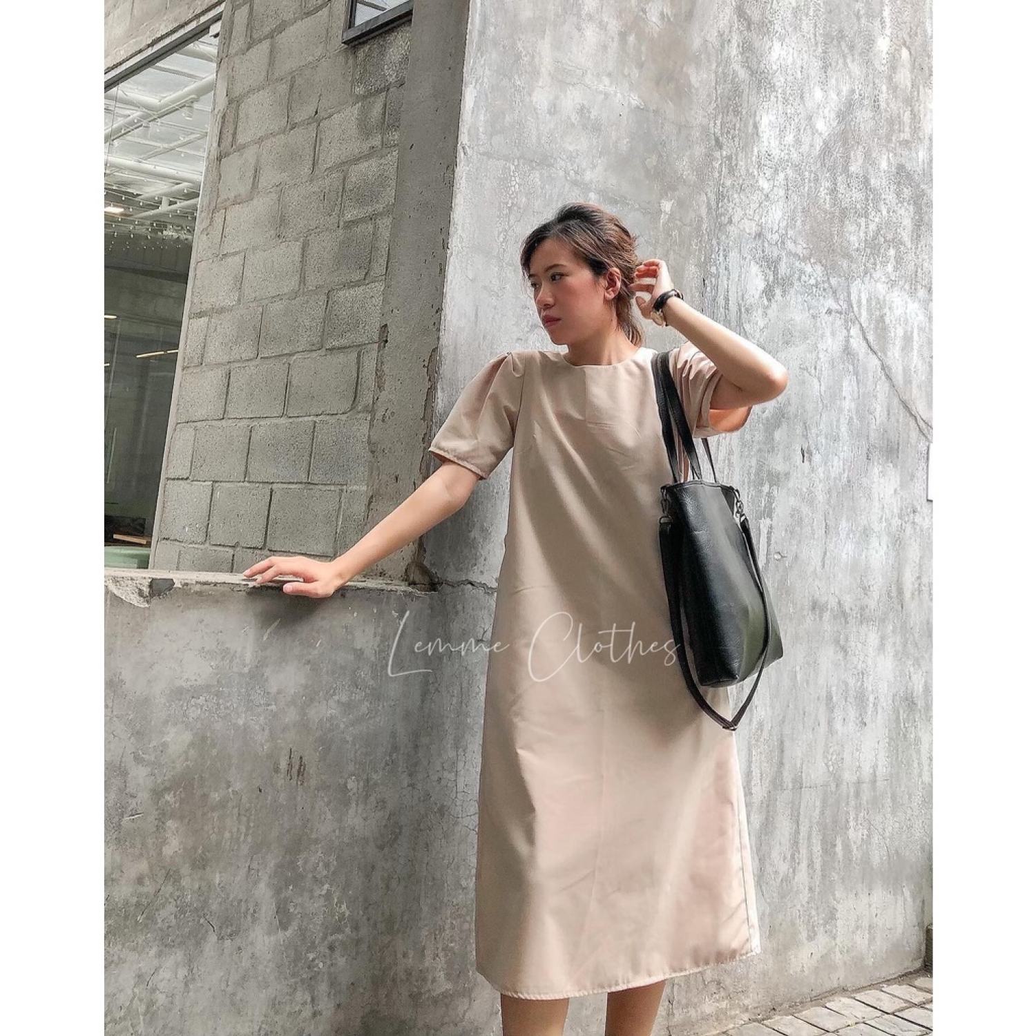 Đầm xoắn fom suông-(mặc được hai mặt)-LEMME