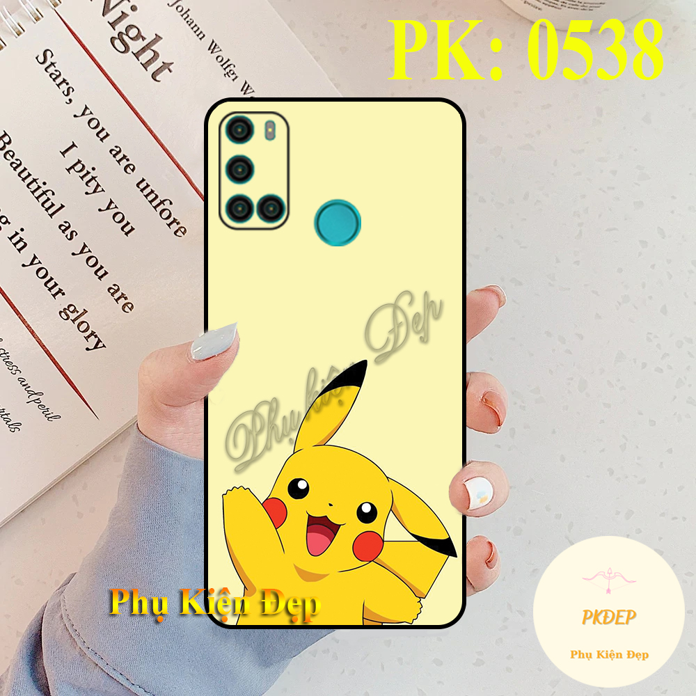 [HCM]Ốp lưng Vsmart Joy 4 dẻo đen in hình Pokemon