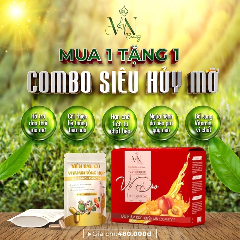 Trà Đào giảm cân đông Anh x3