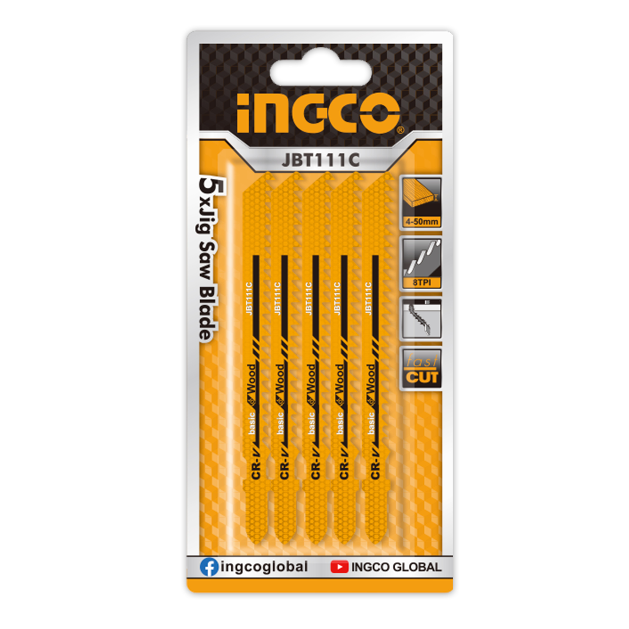 INGCO JBT111C Bộ lưỡi cưa lọng gỗ