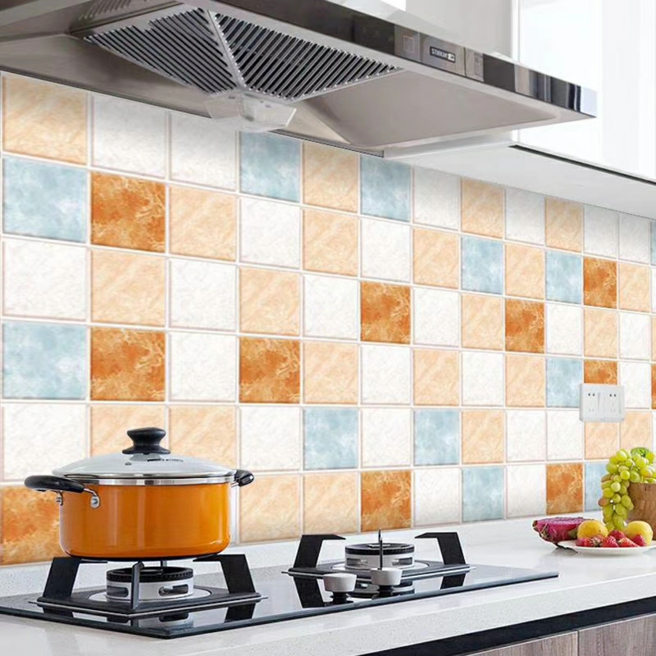CUỘN 5M DECAL GIẤY DÁN TƯỜNG BẾP TRÁNG NHÔM CÁCH NHIỆT KEO SẴN KHỔ 60CM NHIỀU MẪU 05