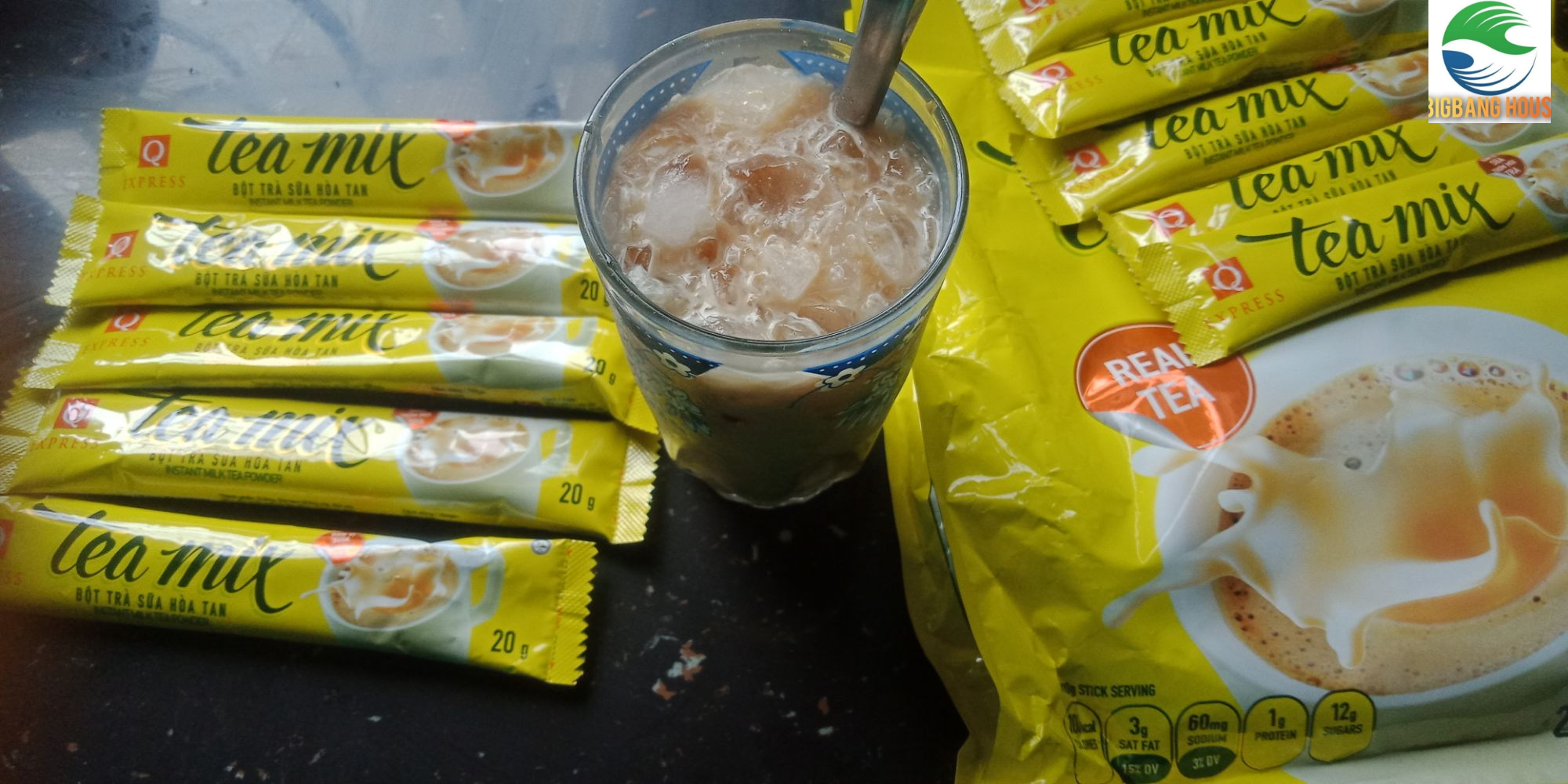 Trà sữa Trần Quang Tea mix, thơm béo, gói 24 tip