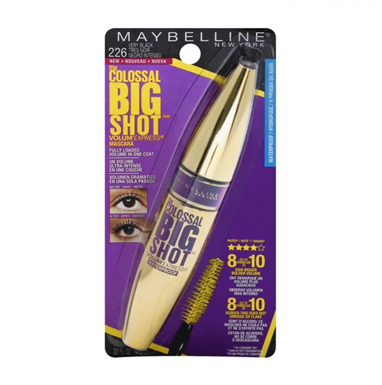 Mascara Dày Mi Cực Đại Maybelline New York The Magnum Big Shot Waterproof Chuốt Mi Không Lem Không Trôi - MỸ