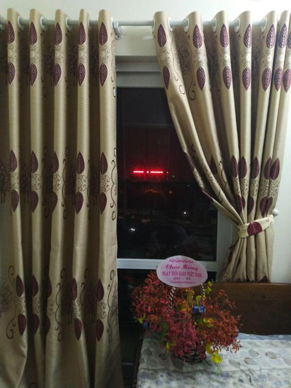 rèm cửa cản sáng ép nhung