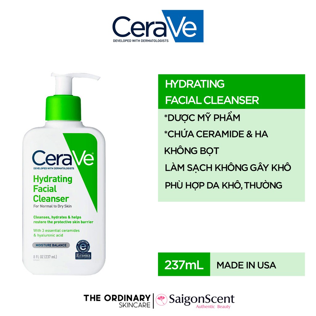 SỮA RỬA MẶT DÀNH CHO DA KHÔ CERAVE 237ML