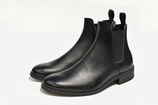 [TATHANIUM Footwear] Giày Chelsea boot nam màu đen da bò trơn - Second revision thumbnail
