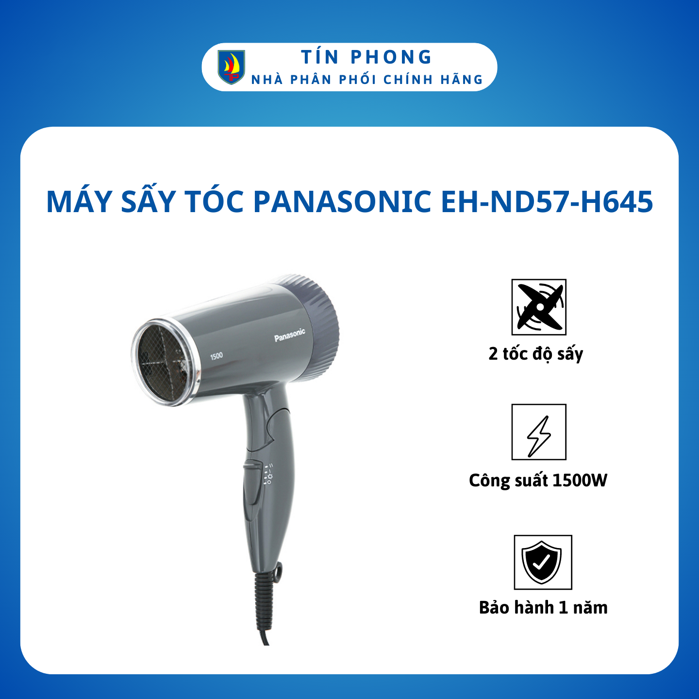 [Giao Hỏa Tốc 2H] Máy sấy tóc Panasonic EH-ND57-H645