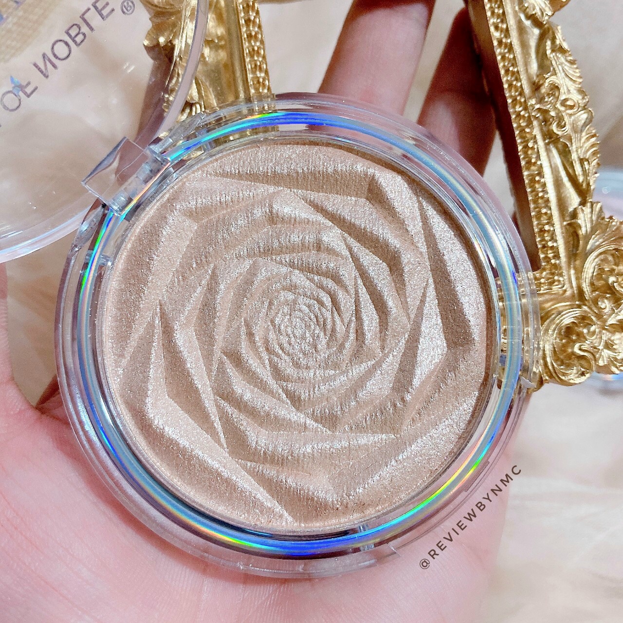 phấn bắt sáng iman hoa hồng flower glow highlighter 3D