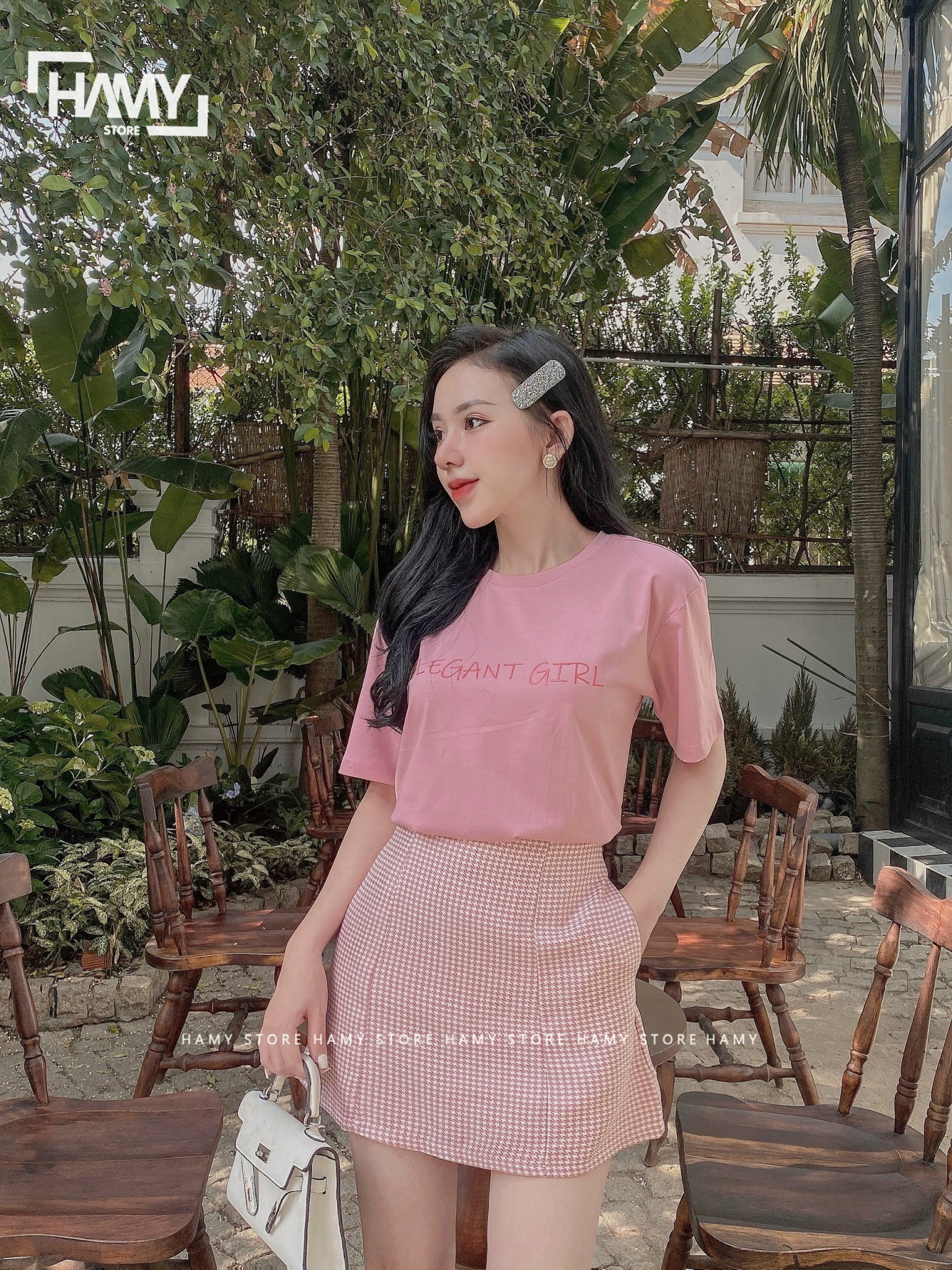 CHÂN VÁY CARO CHỮ A
