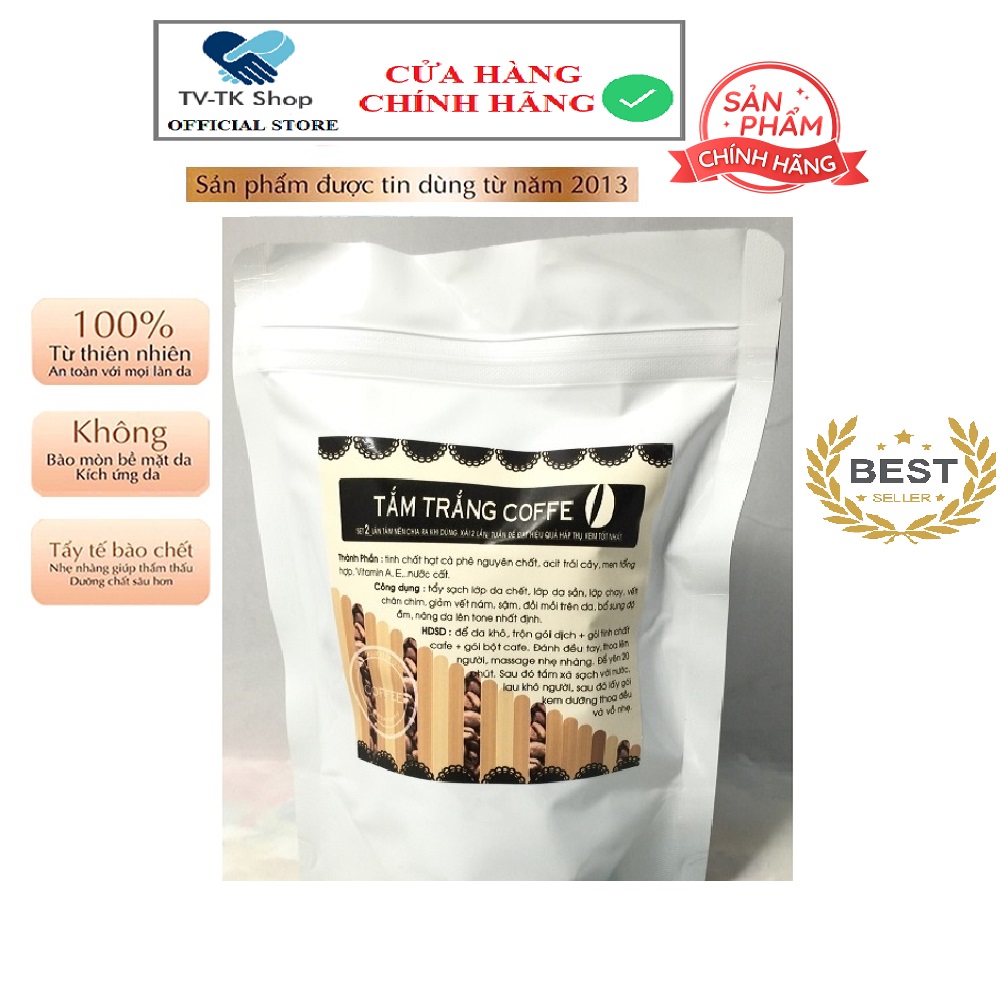 Tắm Trắng Cà Phê Tẩy Tế Bào Chết Body Chăm Da Sáng Mịn - Mẫu mới