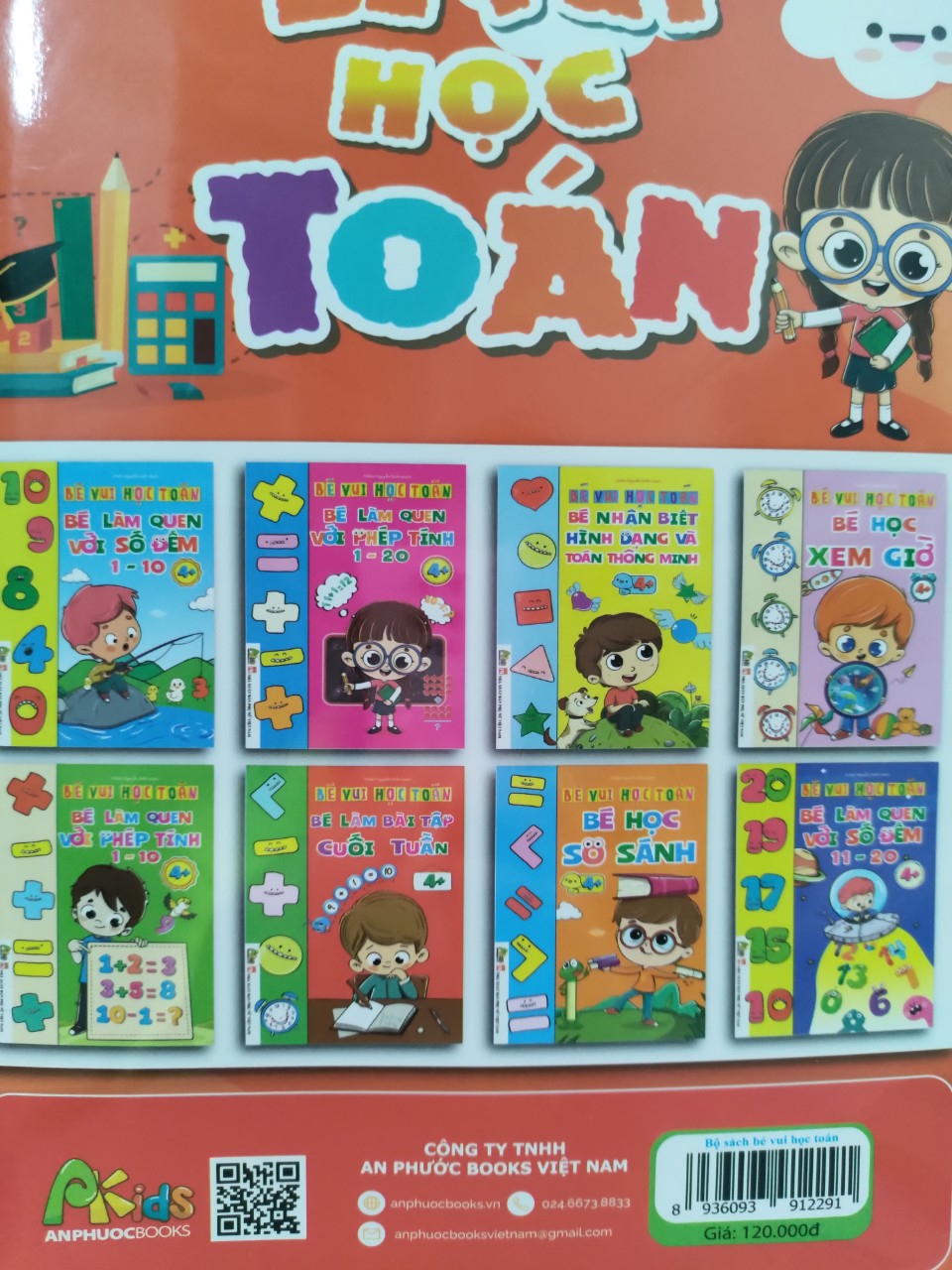 Sách - Bé Vui Học Toán ( Bộ 8 Cuốn - túi) tái bản 2021