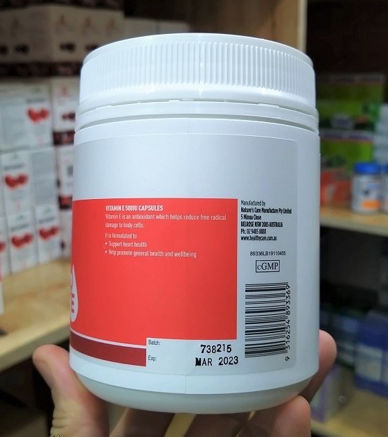 Vitamin E Healthy Care 500iu 200 viên
