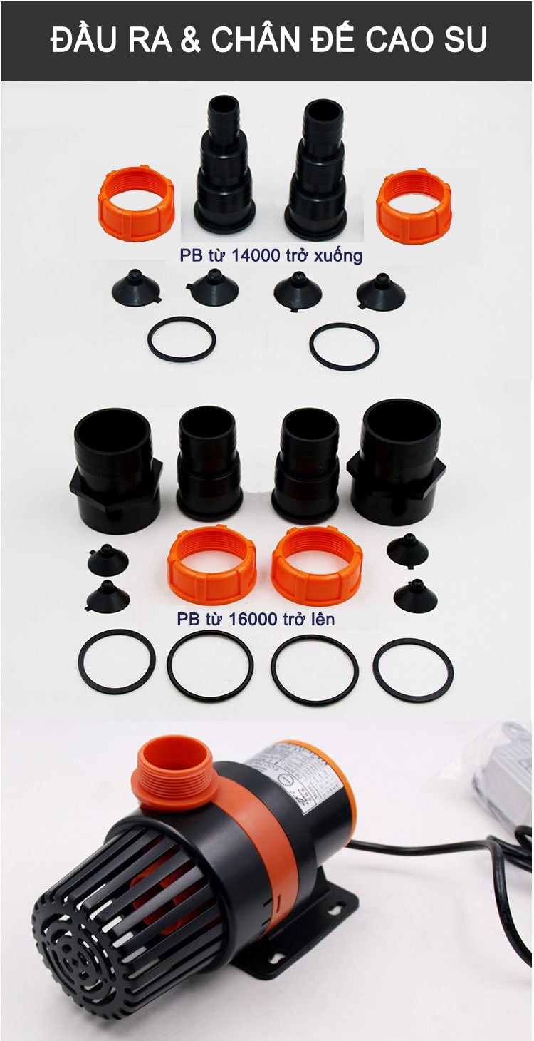 Water pump aquarium periha PB 5000 - 25000 lít/h (Super save electricity, running smoothly, durable, with intelligent control panel)