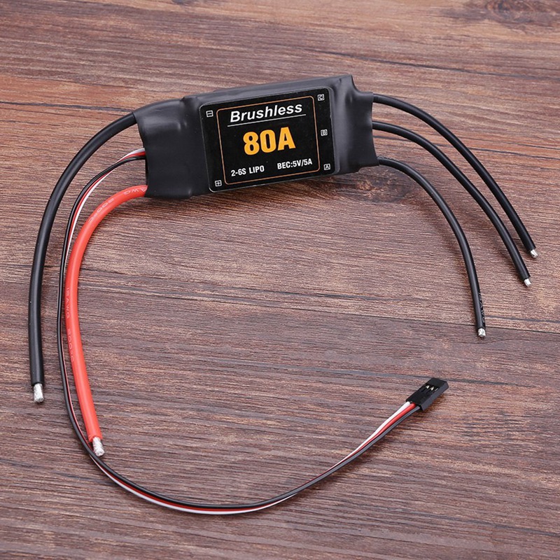 80A ESC BEC 2-6S Lipo Speed Controller with UBEC for RC Airplanes Helicopter