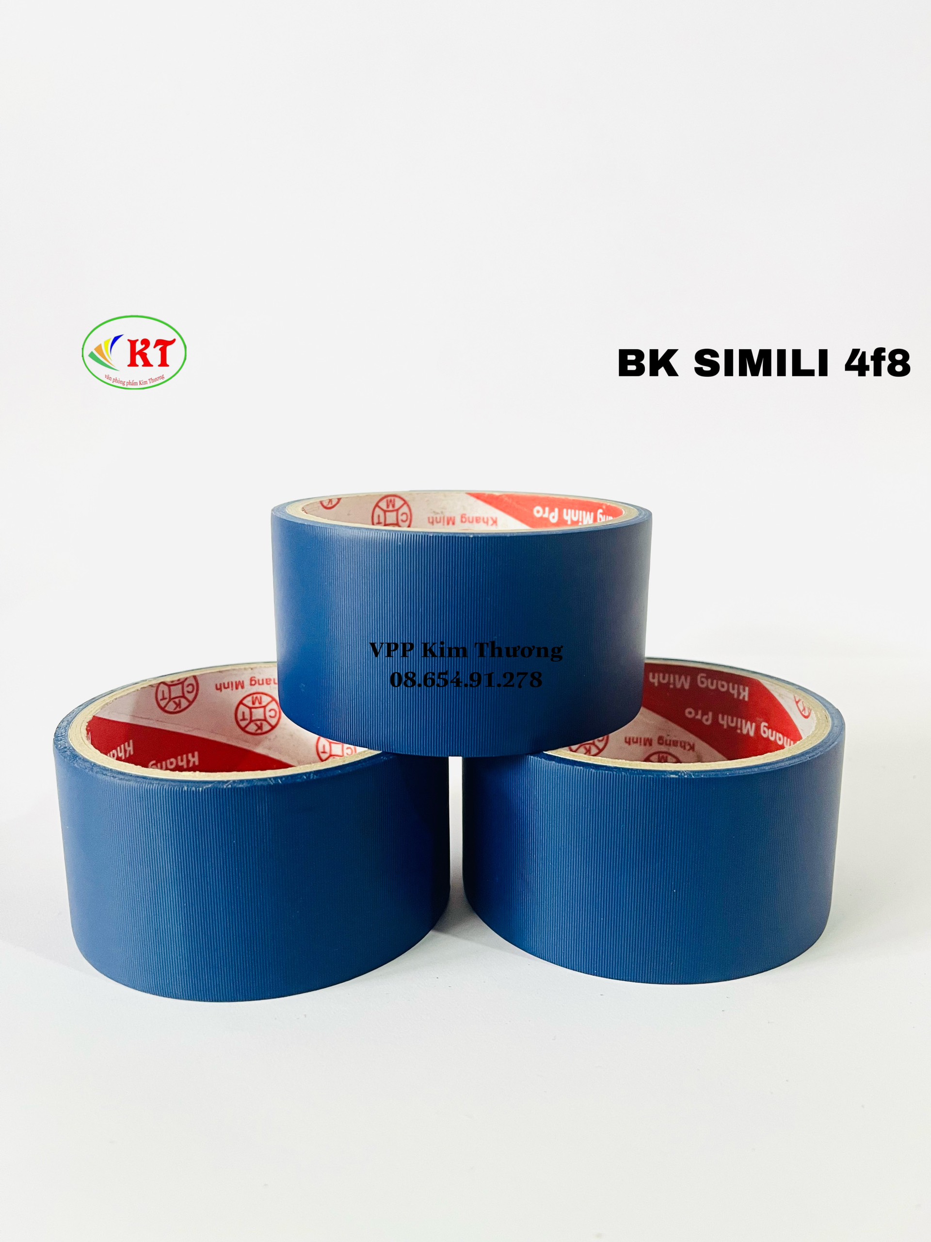 Băng keo simili dán gáy 4F8 (Xanh dương, xanh lá, đỏ, vàng)