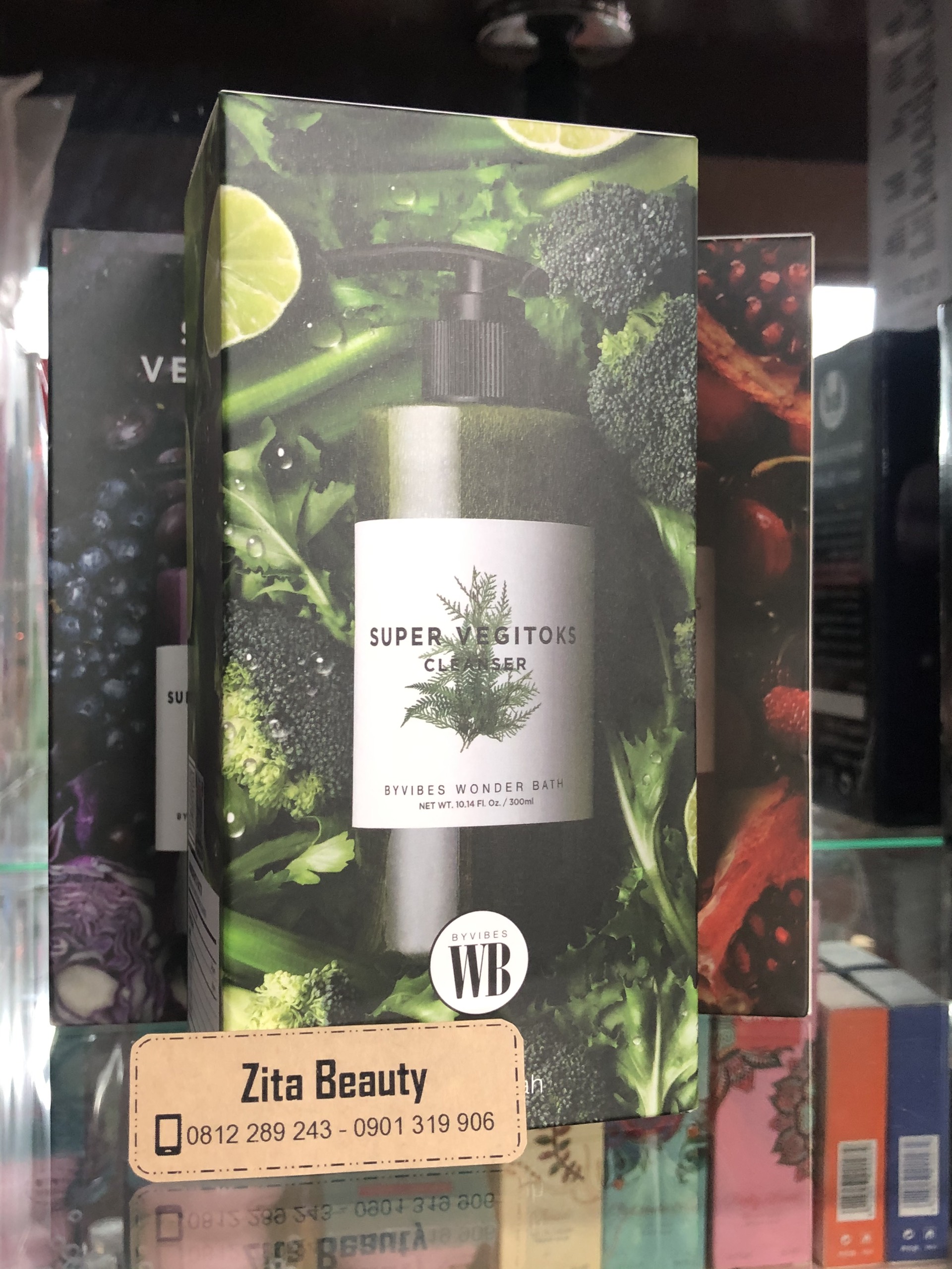 (SUPER VEGITOKS) Sữa Rửa Mặt Byvibes Wonder Bath Super Vegitoks Cleanser 300ml
