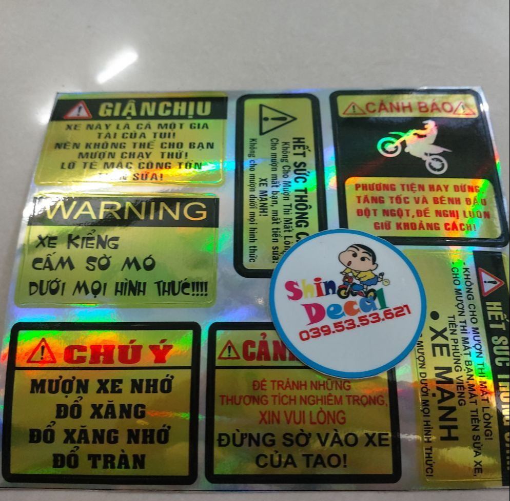 Combo 7 cảnh báo titan 7 màu