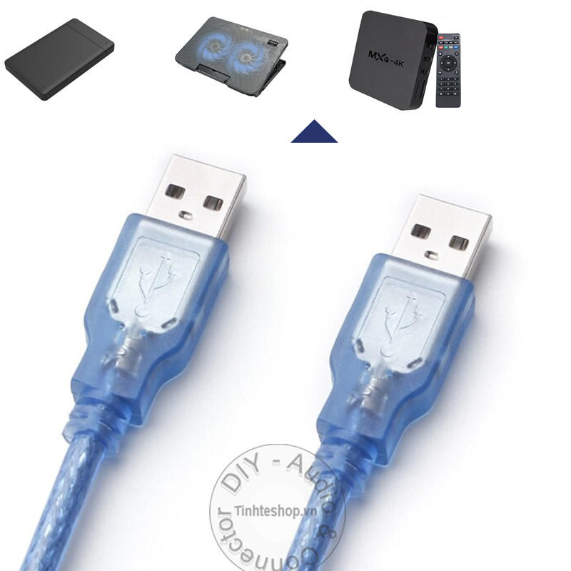 Dây USB 2.0 AM-AM 0.3M đến 5M - Cáp USB 2 đầu đực