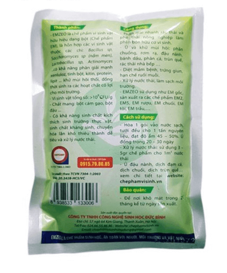 Chế phẩm vi sinh EMZEO Dùng ủ rác hữu cơ (Vườn Sài Gòn - Vuon Sai Gon)