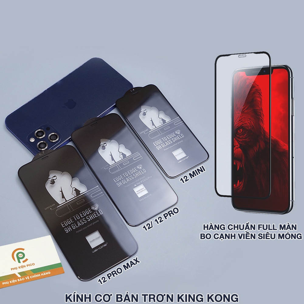 Cường lực Iphone 12 / 12 Pro chính hãng KingKong độ cứng 9H chống va đập trầy xước - Dán màn hình Iphone 12 Pro