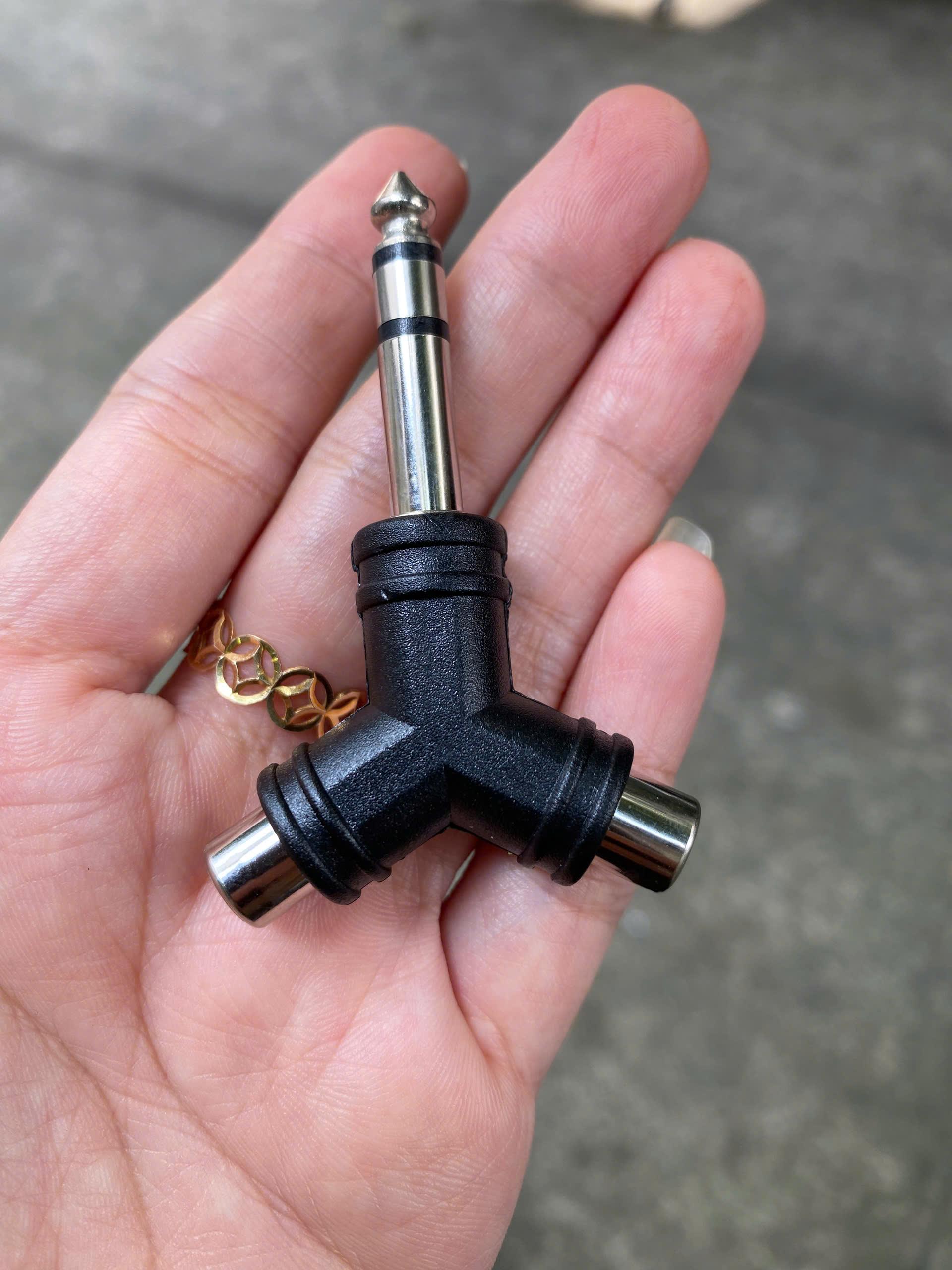 COMBO 2 Đầu chuyển JACK 6.5 ly ra 2 bông sen cái RCA