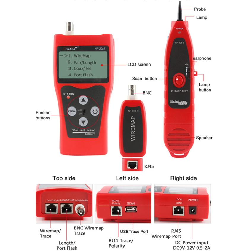 Noyafa Nf-308S Multi-Function Network Cable Tester for High-Quality Poe Testing