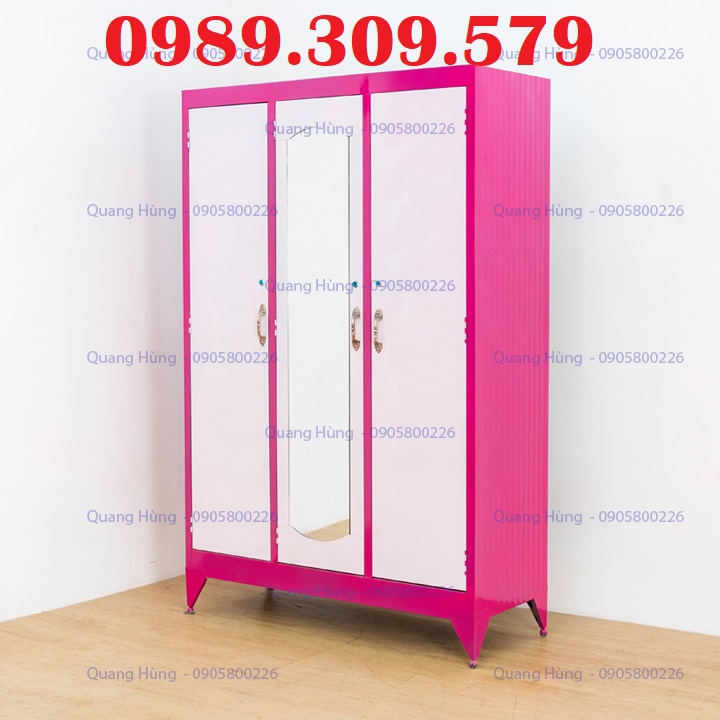 [HCM]TỦ SẮT 3 CÁNH ĐỰNG QUẦN ÁO GIAO HÀNG NHANH