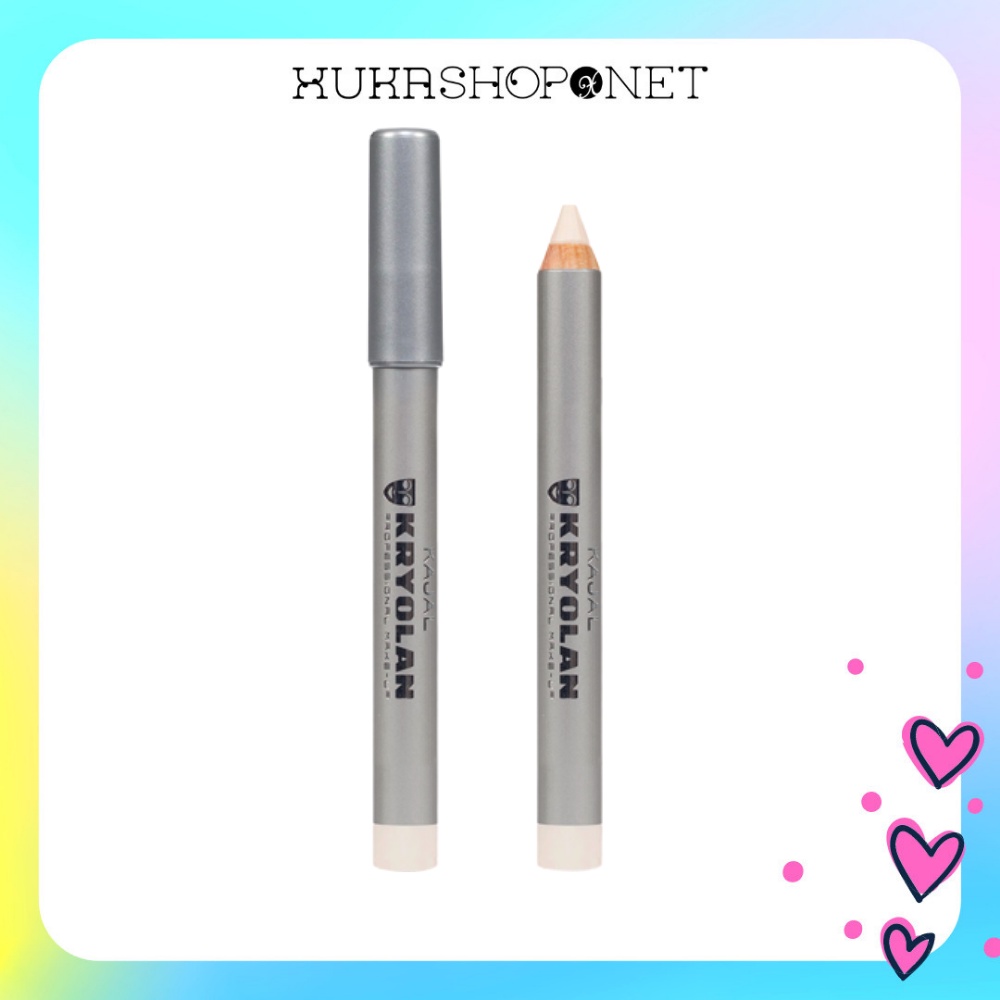 Chì Kẻ Mắt Kryolan Kajal Pencil Màu Trắng Chống Nước Lâu Trôi