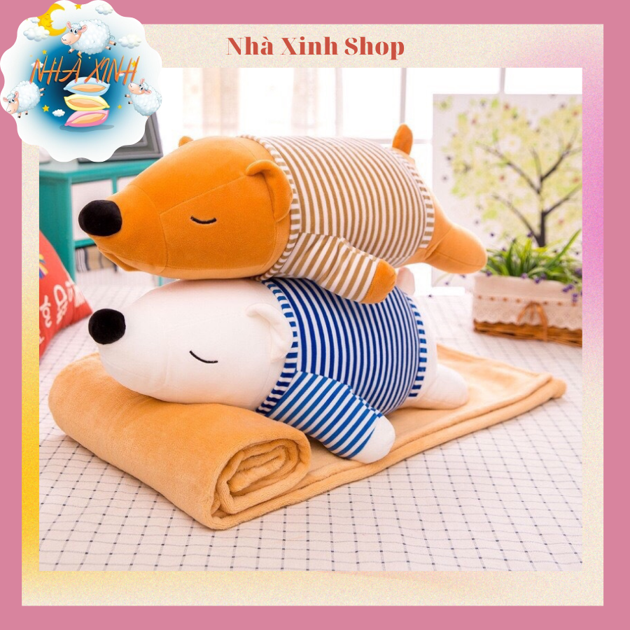 [HCM]Bộ chăn gối văn phòng gấu bắc cực