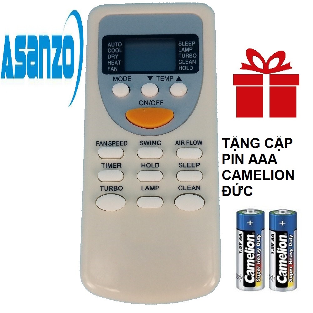 [HCM]Remote Điều Khiển Máy Lạnh Máy Điều Hòa ASANZO nút vàng