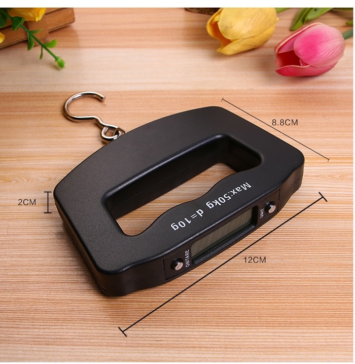 Cân điện tử mini cầm tay Max 50Kg (Đen)